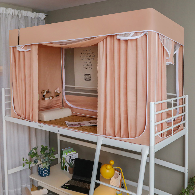 学生蚊帐宿舍专i用遮光床帘蚊帐一体式寝室单人上下铺通用床幔窗