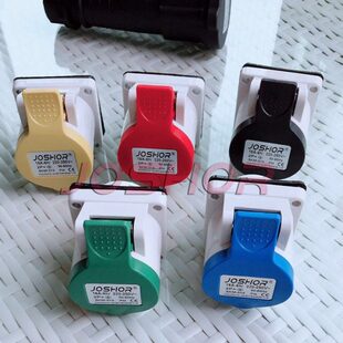 舞台灯光插座箱工业插座3P16A红黄蓝绿黑多色可选220V(开孔45X45)