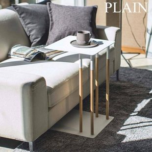 日式可移动边几桌铁木结合客厅沙发小茶几架边柜侧边柜床头小边几