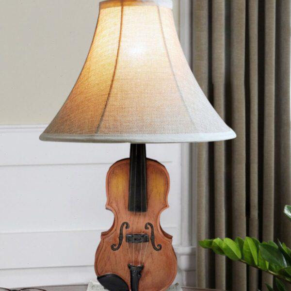 创意个性小提琴台灯卧室现代简约女孩儿童房床头柜灯温馨浪漫时尚