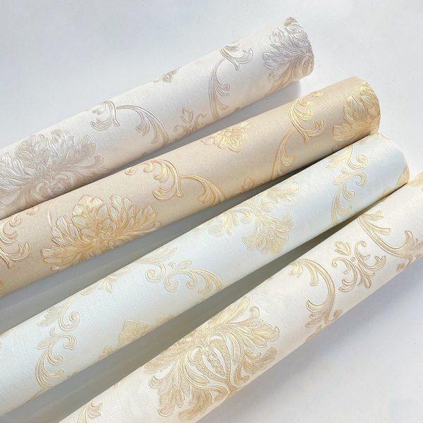 欧式3D立体浮雕花纹墙纸温馨卧室客厅餐厅酒店电视背景墙装饰壁纸,家装主材,无纺布墙纸,淘宝优惠券,粉丝福利购,淘宝优惠卷