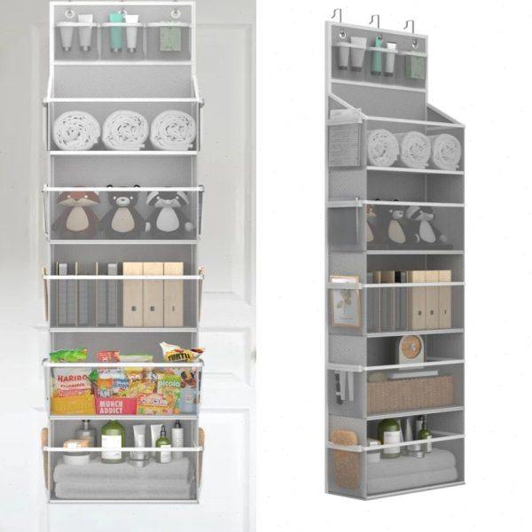 收纳挂袋门后收纳袋壁挂式宿舍无纺布可视透明立式多层杂物储物袋,居家布艺,挂袋,淘宝优惠券,粉丝福利购,淘宝优惠卷