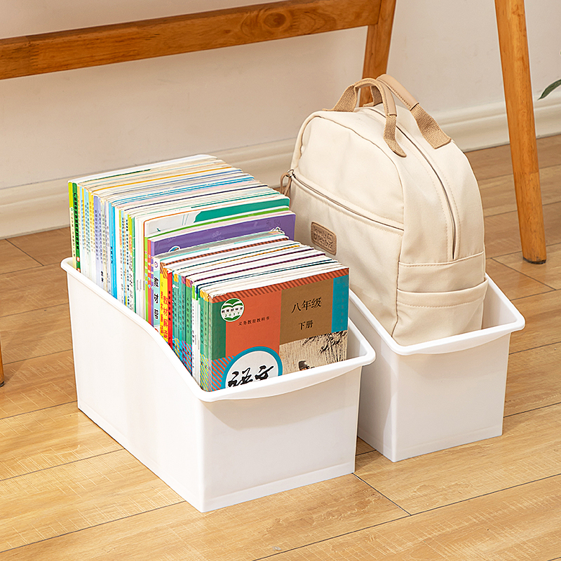 教室书包收纳架学生桌下移动书架桌面书H本收纳盒工位小推车置物