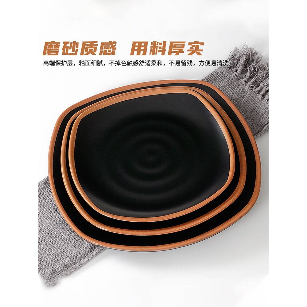 密胺餐具盘子餐厅饭店商用菜盘塑料圆形餐盘仿瓷创意凉菜盘