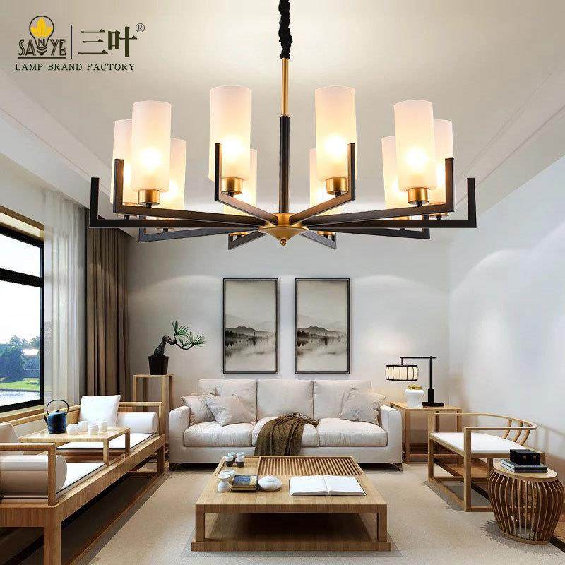 中式简约客厅吊灯复古卧室灯中国风客厅主灯酒店大堂装饰灯具