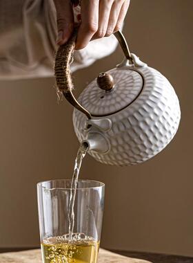 日蜡烛炭火围炉煮茶壶式温茶炉轻XF-20220奢花茶茶茶泡器暖茶提果