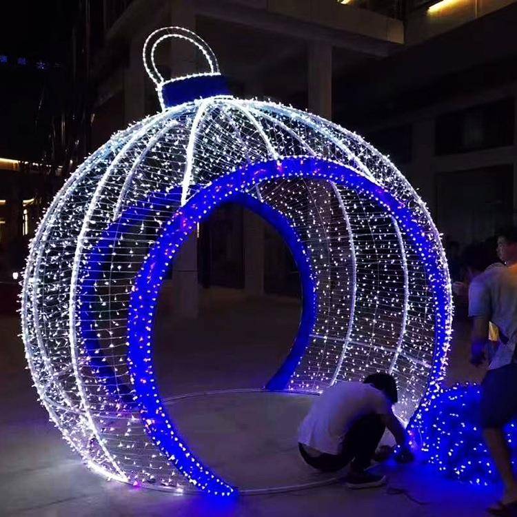 户外LED发光圆球拱门造型灯节庆梦幻灯光节美陈圣诞亮化装饰