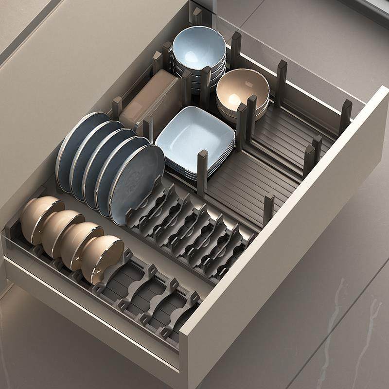厨房抽屉碗架内置碗盘碗碟收纳架盘子碟子橱柜收纳分隔柜内堆碗架,厨房/烹饪用具,抹布架/厨房清洁收纳架,淘宝优惠券,粉丝福利购,淘宝优惠卷