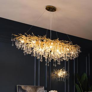出口后现代水晶客厅灯酒店大堂复式 创意设计感吊灯 楼别墅餐厅个性