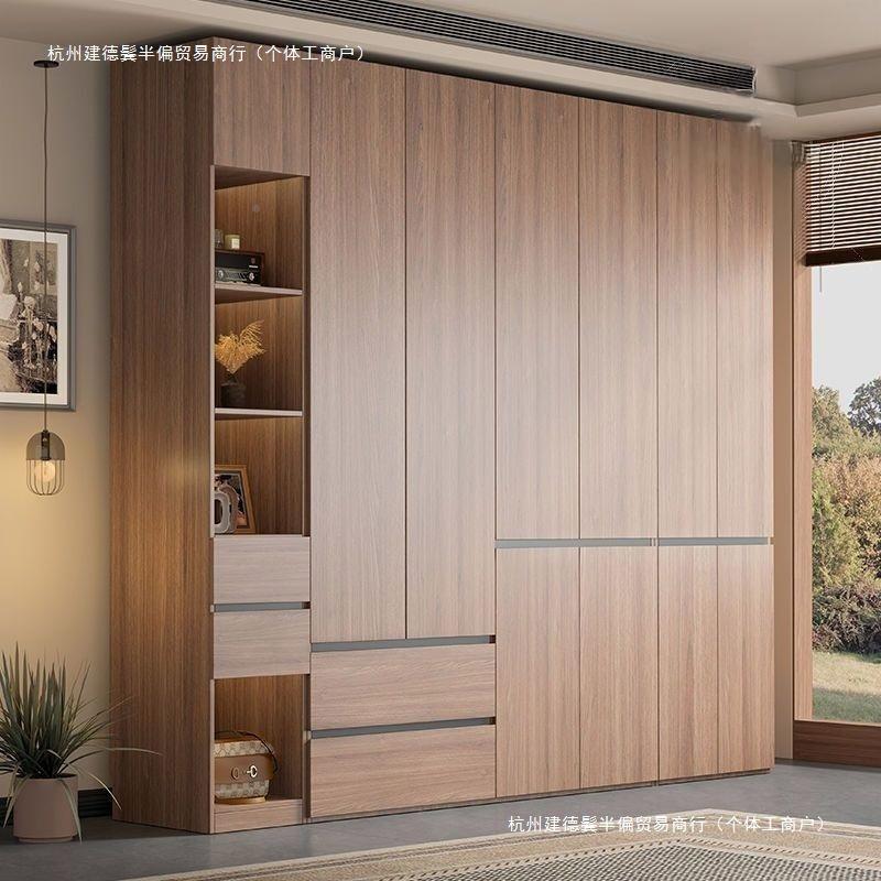 实木松板衣柜现代1约简免拉手卧家室用简欧易衣橱