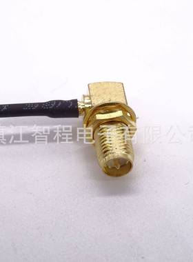 射频同轴转接线 SMA母弯头穿墙连接器转MS156 测试头三代 1.13线