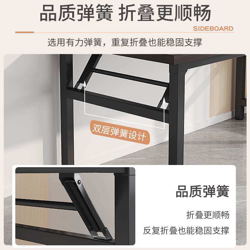折叠桌台式电脑桌学习桌家用办公学生书桌长方形小桌子简易出租美