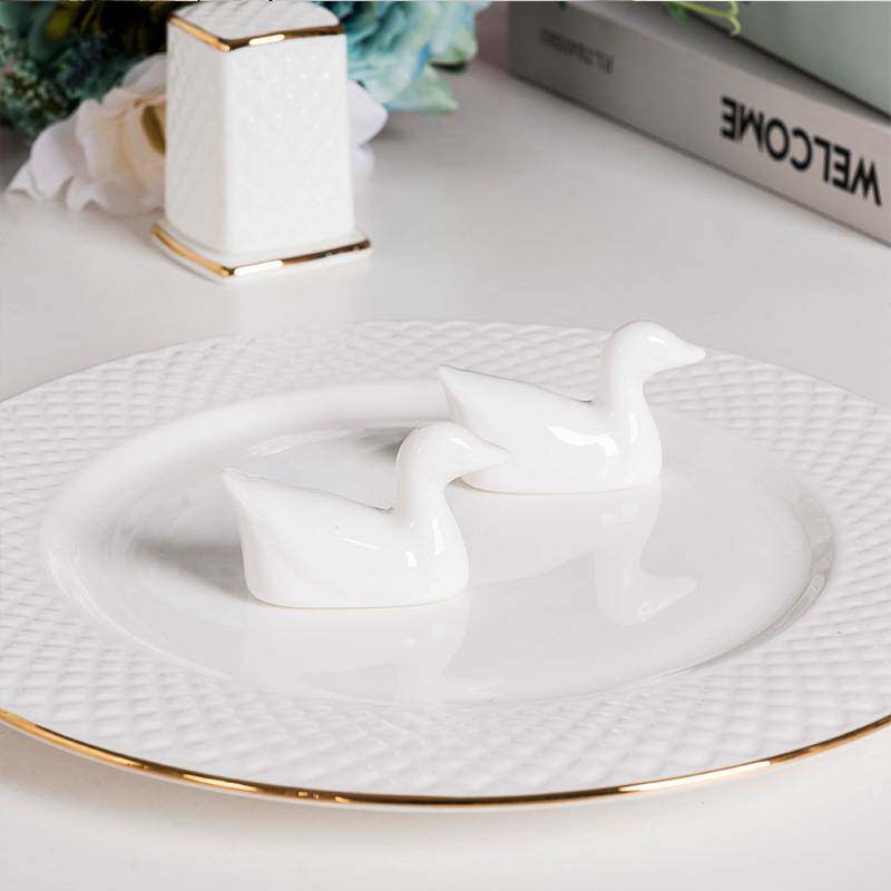 碗碟套装 家用欧式简约高档56头骨瓷餐具套装 景德镇陶瓷碗盘组合