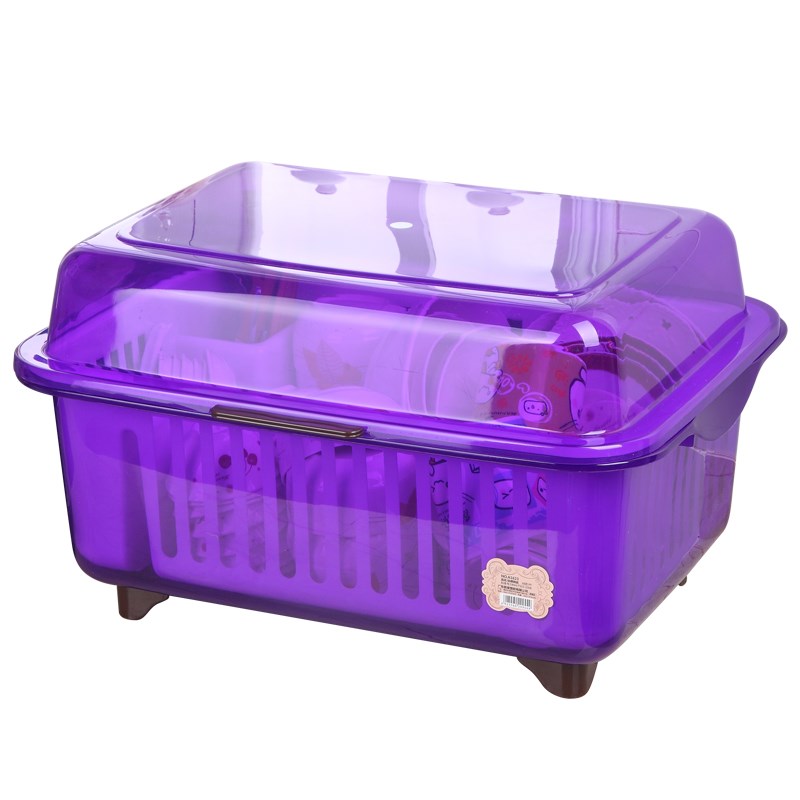 碗柜厨房塑料家用多功能特大号放碗筷收纳箱带盖碗碟沥水架收纳盒