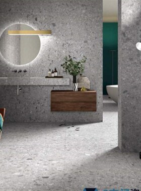 地砖耐磨厨房餐厅防滑质朴客水磨石干粒面工装1200600服装店瓷砖