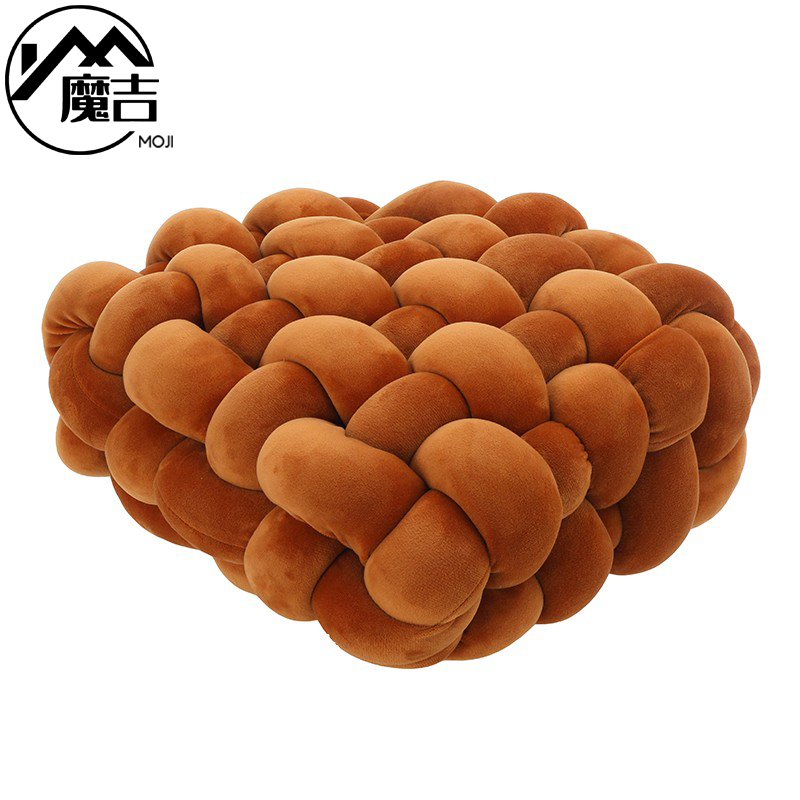 浙江迦南工艺品久坐护腰靠垫纯色抱枕方形编织椅垫坐垫沙发靠背枕