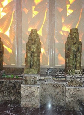 新款非洲玻璃钢人物雕塑埃及法老摆件艺术品门厅大厅户外落地摆设