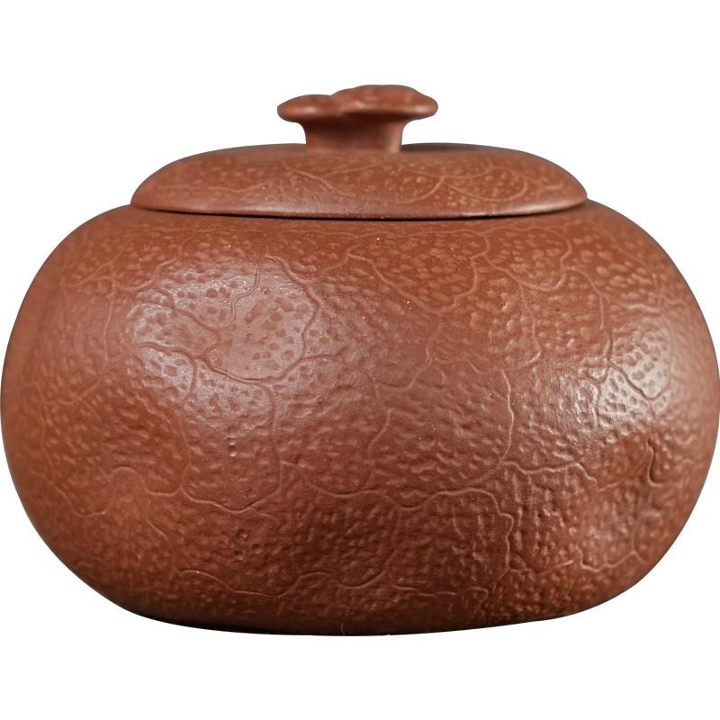 红降坡泥紫砂茶叶罐小号150g精品醒茶罐手工散茶存茶罐防潮