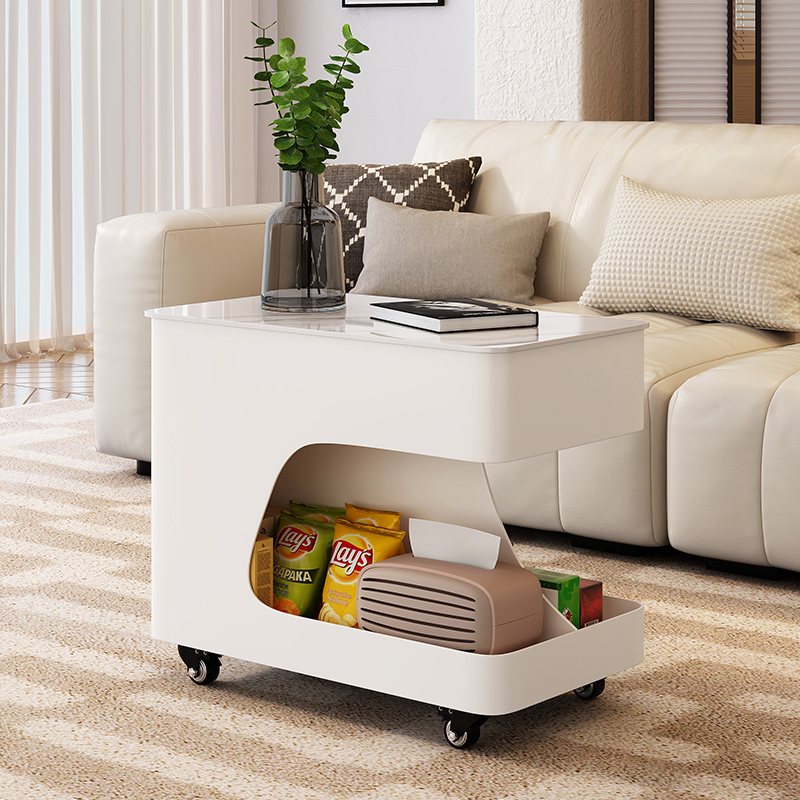可移动沙发边几升降旋转茶几推拉客厅置物架高边柜小户型2024新款