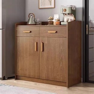 客厅餐边柜子茶水柜家用置物实木色备F餐靠墙储物柜厨房橱柜收纳