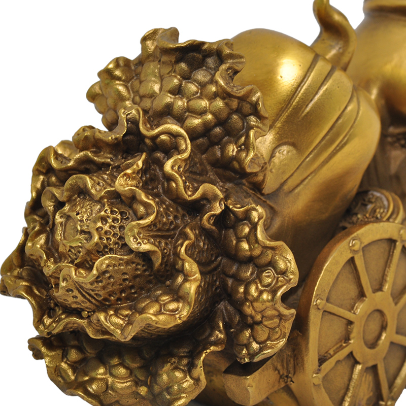 马上来财摆件玉白菜招财马家居客厅装饰品商务馈赠乔迁开业礼品