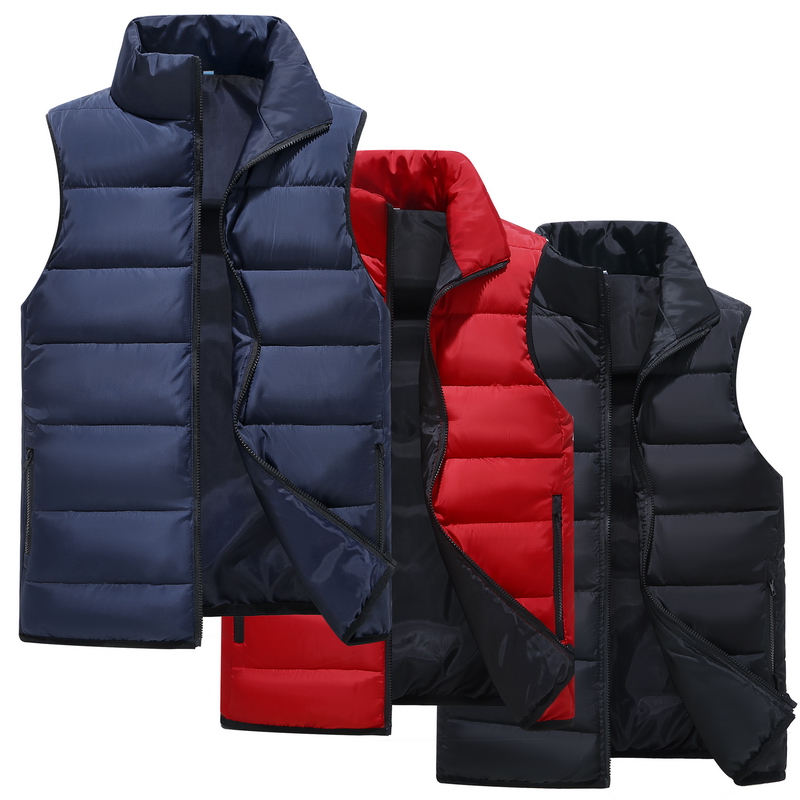 定制工作a服秋冬羽绒棉马甲加厚保暖男女订做超市团体活动印字log