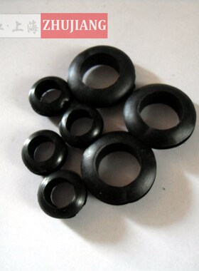 护线圈双面橡胶密封圈护线环r3/4/5/6到50mm等1000只/包黑色白色