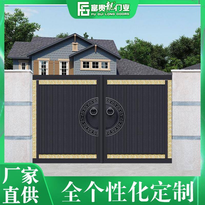 墅172大门电动启折叠电门铝艺大门别墅庭院门开小区动别平移门