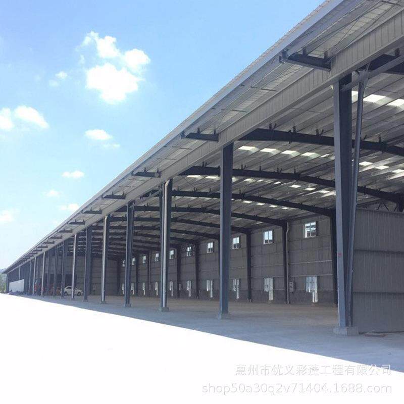 惠阳厂房钢结构A0078棚铁皮棚彩钢蓬户外养殖场时仓临库篷工地厂