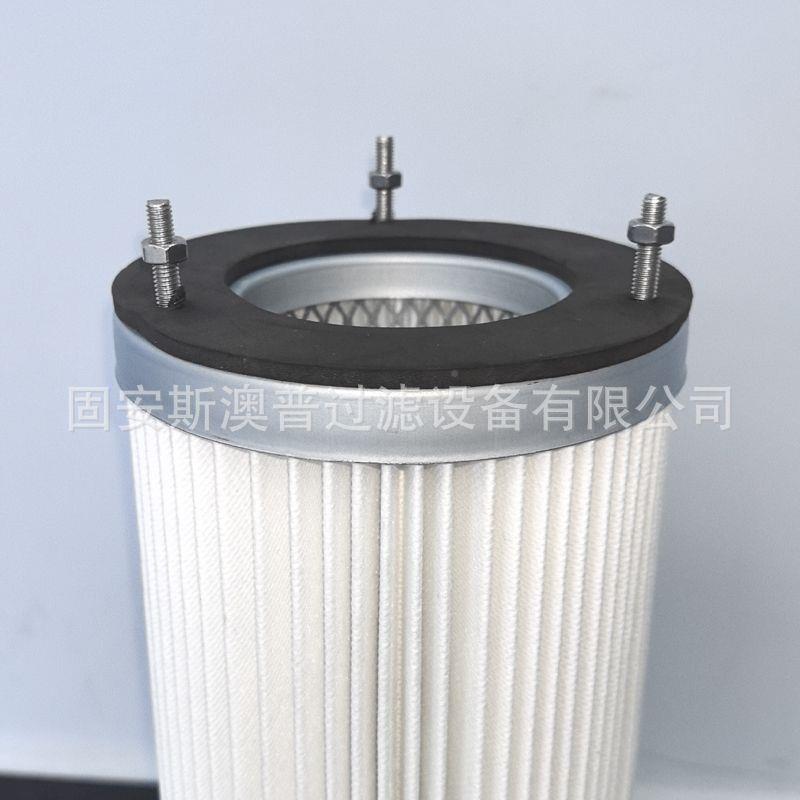 145*50螺0BKA三聚杆吊装酯纤维除尘筒工业滤用除尘滤筒粉尘过滤芯