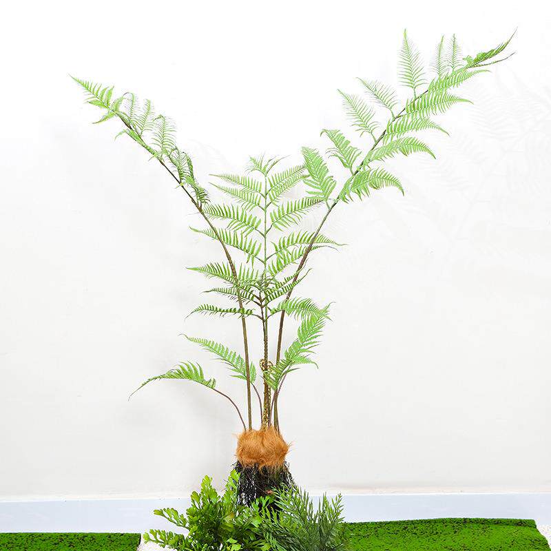 仿真植猴头蕨叶高树端橱轻奢室绿内绿植摆件窗/布景落地装饰假盆