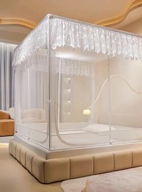 新款A类床笠款用T宝+U开三门DLX524坐床式蚊帐回底家儿童宝加高防