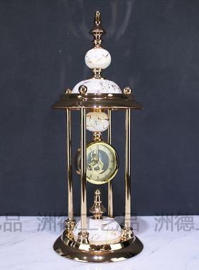 跨境欧装式座饰钟摆件创意软客厅装面时钟烛21237/93台套装轻奢家