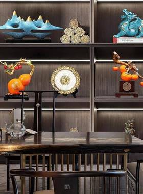 新室中式轻奢大摆件办公展示气装AL101762柜酒柜书柜家居饰品