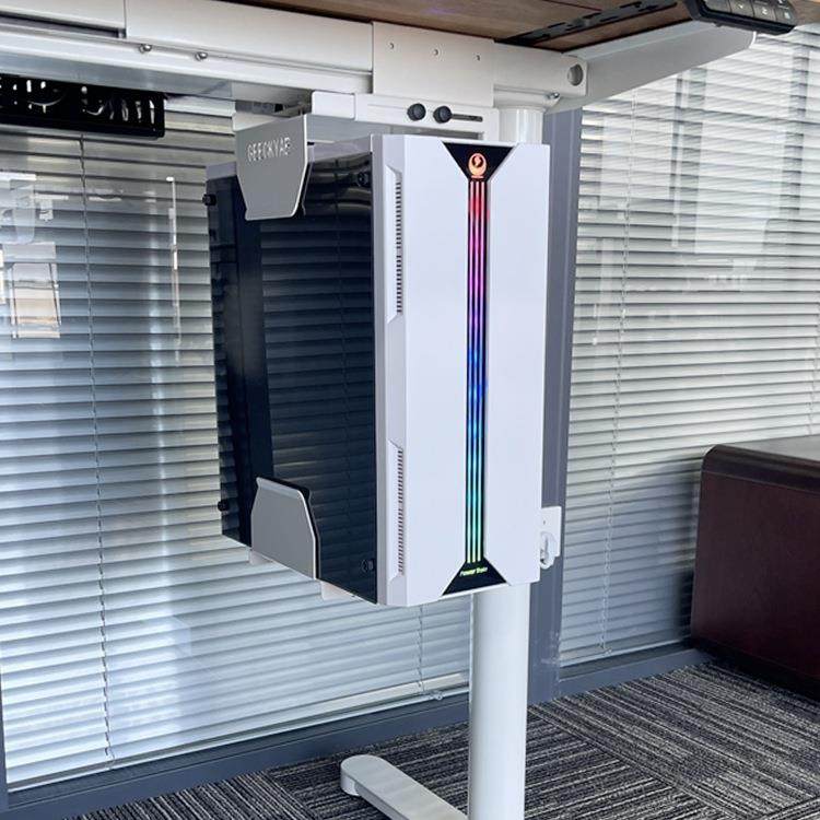 升降桌电脑主F99MSHH7挂吊架悬挂式托免打孔机架海架景房台式机箱