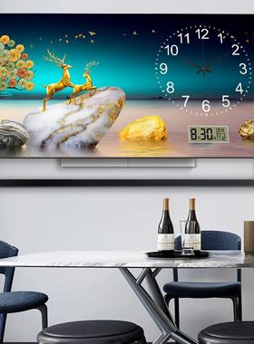 现简约盒大尺代寸万年历电箱装饰画带BQYC-522钟表表电闸配电箱开