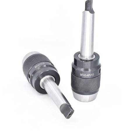 铣床自锁钻夹头MTA3-APU13扁尾MTA3-APU16扁尾 长柄一体式自紧钻