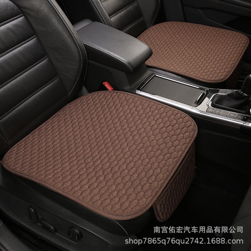 适用威马EX5j汽车坐垫四季通用亚麻坐垫单张片后排无靠背三件套