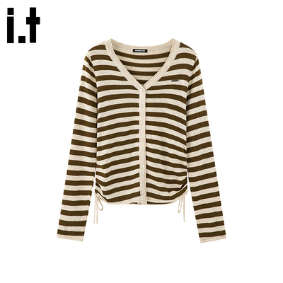 GROUNDZE韩系黄色V领毛体