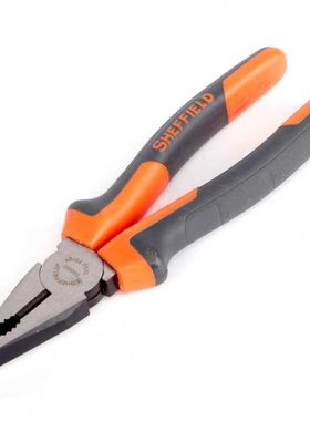 钢盾S045003 老虎钳钢丝钳6寸8寸尖嘴钳双色柄斜嘴钳斜口钳钳子