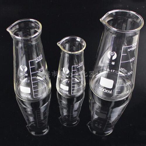 玻璃高型锥形三角烧杯 125ml 250ml 500ml高硼硅三角量杯