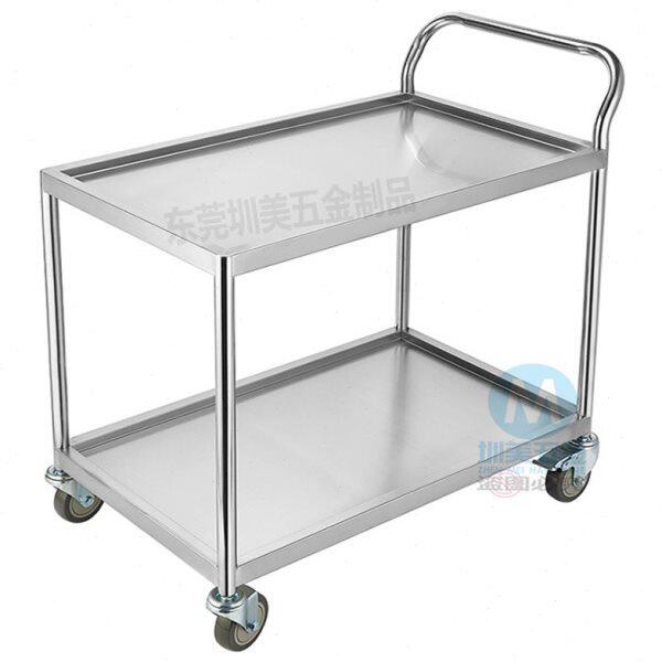 实验室两双层静音工具车多层防静电手推车加厚仪器周转搬运小推车