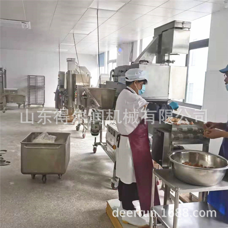 配套油炸流水线上浆裹粉机挂浆裹粉设备滚筒上粉机粉尘回收