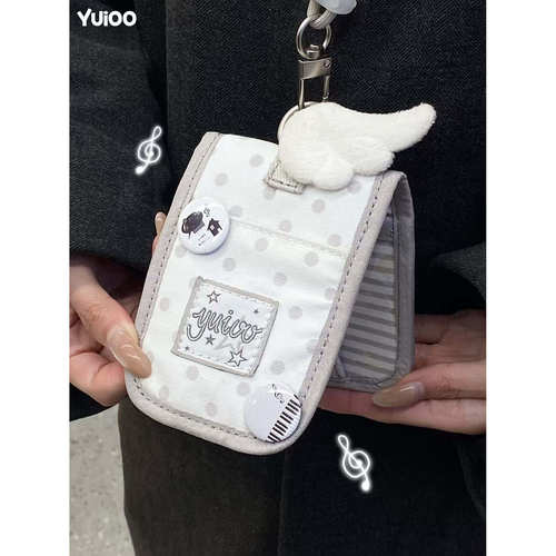 Yuioo原创盐灰白挂脖卡包（努力催促工厂中）