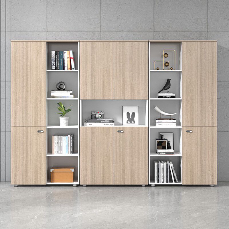 办公家具木质文件柜 书柜组合板式资料档案柜老板室背景文件柜子