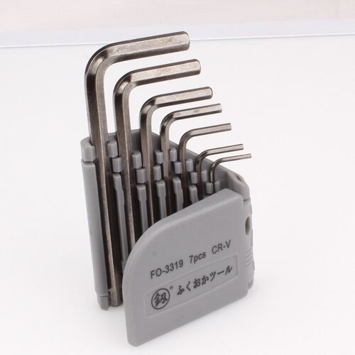 福冈FO-3319平头L型扳手内六方7件套扳板子组合套装短款手动工具