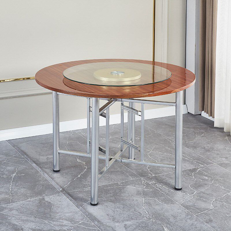 桃花芯实木加厚圆桌面板酒店饭店大圆餐桌带转盘15人20人家用圆形