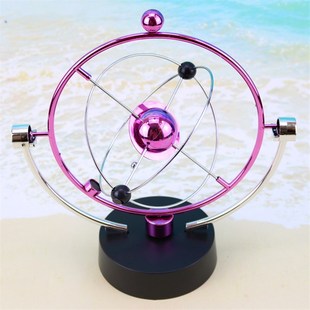 彩色行星磁性摇摆天体永动仪轨道摆件物理科教旋转地球永动仪模型