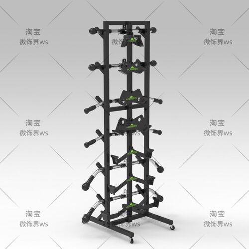 健身器材配件放置架子飞鸟拉力下拉H把手杆挂放收纳架展示架