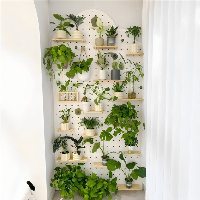 洞洞板定制阳台置物架客厅卧室实木绿植多肉背景墙收纳花架造型墙,住宅家具,搁板/置物架/家用陈列架,淘宝优惠券,粉丝福利购,淘宝优惠卷